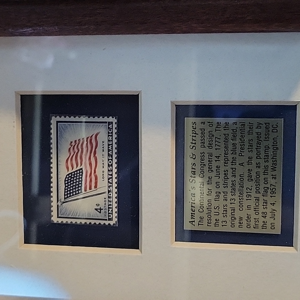 USPS framed flag stamp boxed - Picture 2 of 6
